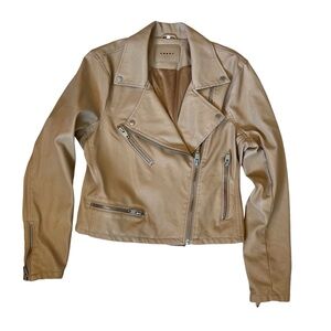 BLANK NYC Moto Faux Leather Jacket Size L Vegan Leather